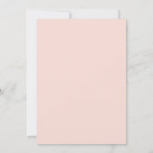 Invitation Coquette minimaliste Blush Bow Girls Anniversaire (Dos)
