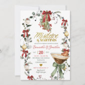 Invitation Coquette Mistletoe and Martinis Wedding Shower (Devant)