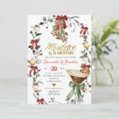 Invitation Coquette Mistletoe and Martinis Wedding Shower (Debout devant)