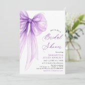 Invitation Coquette moderne tendance Fête des mariées pourpre (Debout devant)