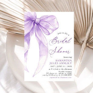 Invitation Coquette moderne tendance Fête des mariées pourpre