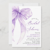 Invitation Coquette moderne tendance Fête des mariées pourpre (Devant)