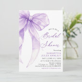 Invitation Coquette moderne tendance Fête des mariées pourpre (Debout devant)