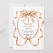 Invitation Coquette neutre pour le genre 1er anniversaire (Devant)