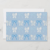Invitation Coquette Pale Blue Bows Noël Soirée (Dos)