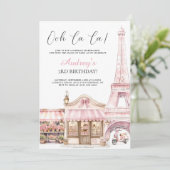 Invitation Coquette Paris Café parisien (Debout devant)