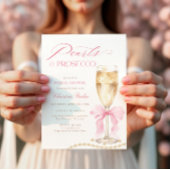 Invitation Coquette Pearls and Prosecco Bridal Shower