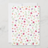 Invitation Coquette Pink Bow Baby Douche (Dos)