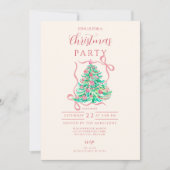 Invitation Coquette Pink Bow Christmas (Devant)