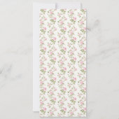 Invitation Coquette Pink Bow Roses Baby Shower Menu (Dos)