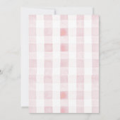 Invitation Coquette Pink Bow/Ruban Tiara Girl 1er anniversair (Dos)