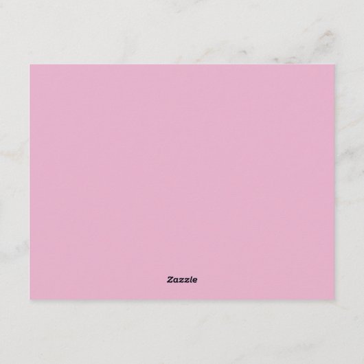 Invitation Coquette Pink Bow Wavy Border  Note card (Dos)