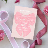 Invitation Coquette Pink Ribbon Bow