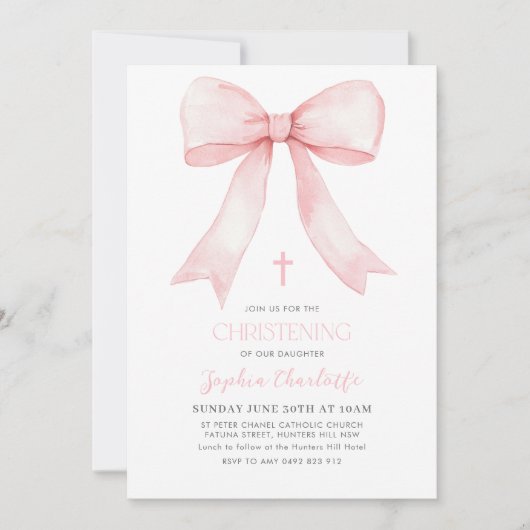 Invitation Coquette pour les filles de la boue rose (Devant)