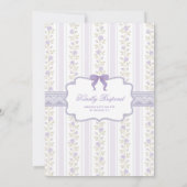 Invitation Coquette Purple Bow Shabby Chic Graduation Party (Dos)