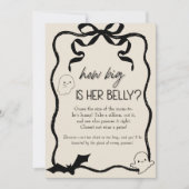 Invitation Coquette Quelle Est La Taille De Son Ventre ? Jeu  (Devant)