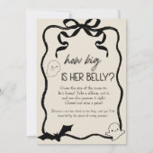 Invitation Coquette Quelle Est La Taille De Son Ventre ? Jeu  (Dos)