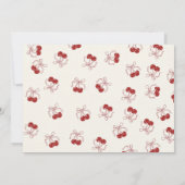 Invitation Coquette Red Cherry 1er Anniversaire Photo Invitat (Dos)