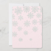 Invitation Coquette rose Bébé Il fait froid dehors Baby showe (Dos)