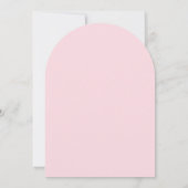 Invitation Coquette rose Bow Aquarelle Bébé Fille Douche Arc (Dos)