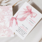 Invitation Coquette rose Bow fête d'anniversaire