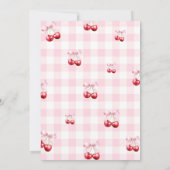 Invitation Coquette Rose Cerise Bow Sur Top Baby shower Party (Dos)