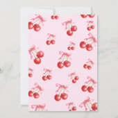 Invitation Coquette rose cerise sur le Baby shower supérieur  (Dos)