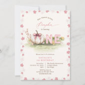 Invitation Coquette rose douce Petit Citrouille 1er anniversa (Devant)