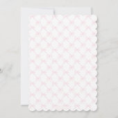 Invitation Coquette rose et blanc Bow Anniversaire fille, Bow (Dos)