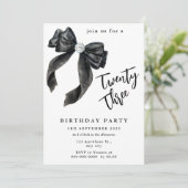 Invitation Coquette rose étincelante Anniversaire (Debout devant)