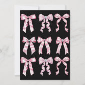 Invitation Coquette rose étincelle 1ère (Dos)