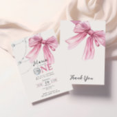 Invitation Coquette rose étincelle 1ère