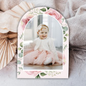 Invitation Coquette rose floral Bow Marine Bleu Premier anniv