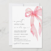 Invitation Coquette rose mignonne Bébé Bébé Fille Douche (Devant)