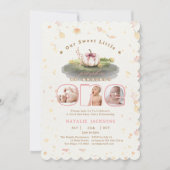 Invitation Coquette rose Petit Citrouille 3 Photos 1er Annive (Devant)