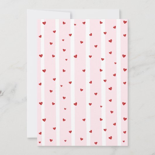 Invitation Coquette rouge et rose Bow Valentine's Baby shower (Dos)