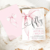 Invitation Coquette Ruban Rose 50e Anniversaire