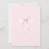 Invitation Coquette Ruban Rose 60e Anniversaire (Dos)