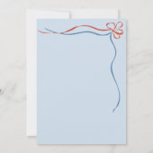 Invitation Coquette Rustic Red & Blue Christmas Party (Dos)