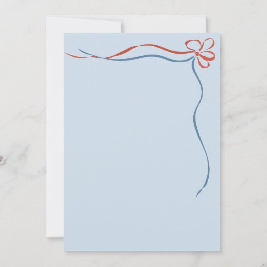 Invitation Coquette Rustic Red & Blue Christmas Party (Dos)