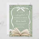 Invitation coquette sage greenery storybook baby shower (Devant)