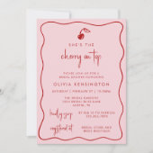 Invitation Coquette She’s the Cherry on Top Bridal Shower (Devant)