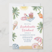 Invitation Coquette Summer Bachelorette Party Itinerary (Devant)