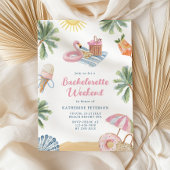 Invitation Coquette Summer Bachelorette Party Itinerary