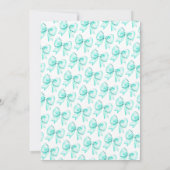 Invitation Coquette Turquoise Turquoise Bow Sweet 16 Annivers (Dos)