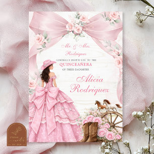 Invitation Coquette Western Charra Quinceanera Rub