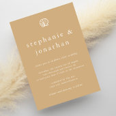 Invitation Coquillage de mer Sable de plage Brun Minimal Mari