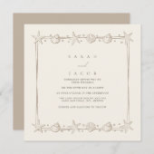 Invitation Coquillage de sable de plage (Devant / Derrière)