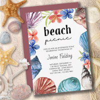 Coquillage et Fleur Tropicale Plage Pique-nique An