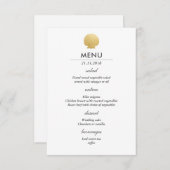 Invitation Coquillage Faux Papier D'or | Menu de Mariage Océa (Devant / Derrière)